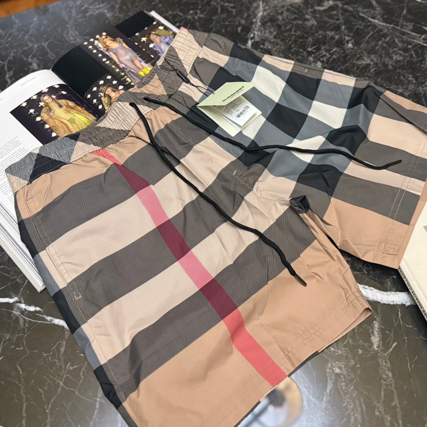 BURB CLASSIC PRINT SWIMS - BEIGE